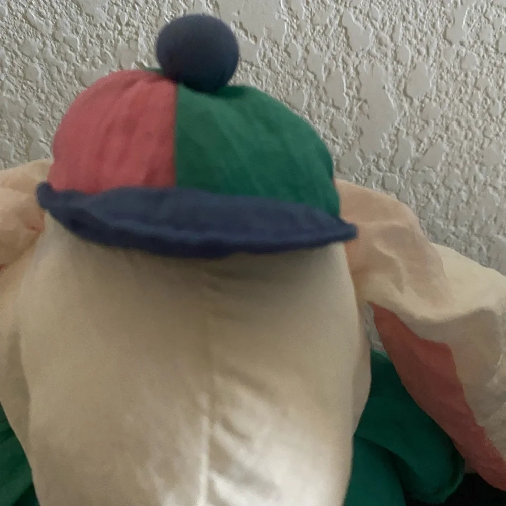 VINTAGE DEPT.56 PUFFALUMP NYLON BOY BUNNY PLUSH EASTER FESTIVE DECOR TOY 11”